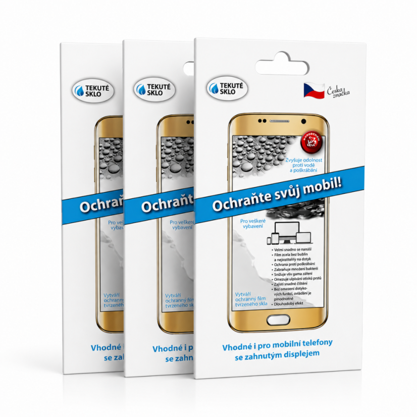 Nano ochrana mobilu rodinné akční balení 3x 10ml. Nano ochrana mobilu rodinné akční balení 3x 10ml.