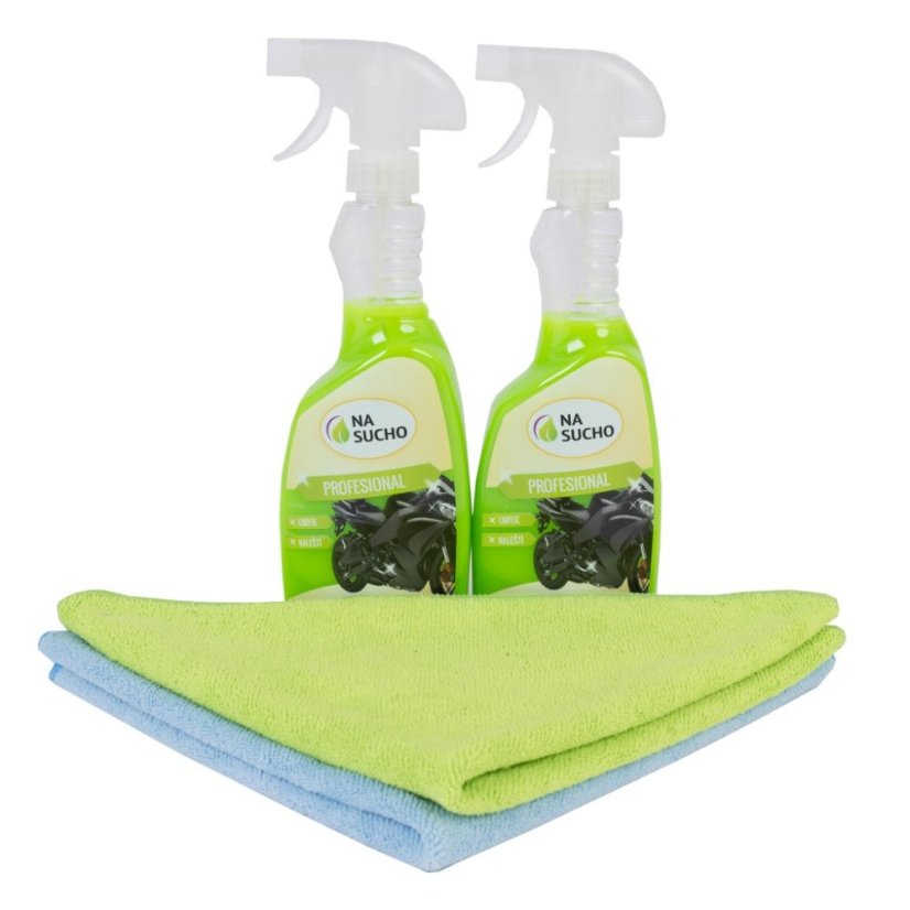 2x 500ml Profesional čistič moto + 2x utěrka