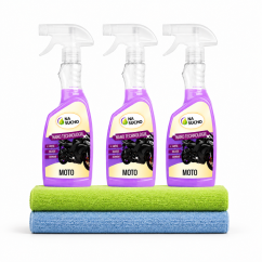 3x 500ml Ultra nano čistič moto + 2x utěrka