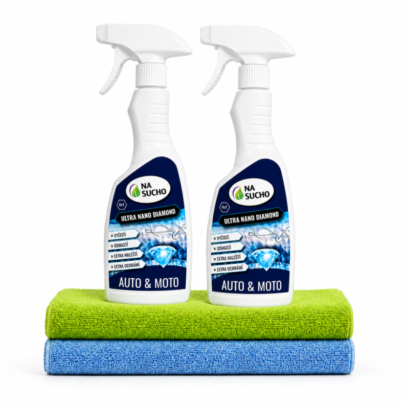 2x 500ml Ultra nano čistič diamond 500ml+ 2x utěrka