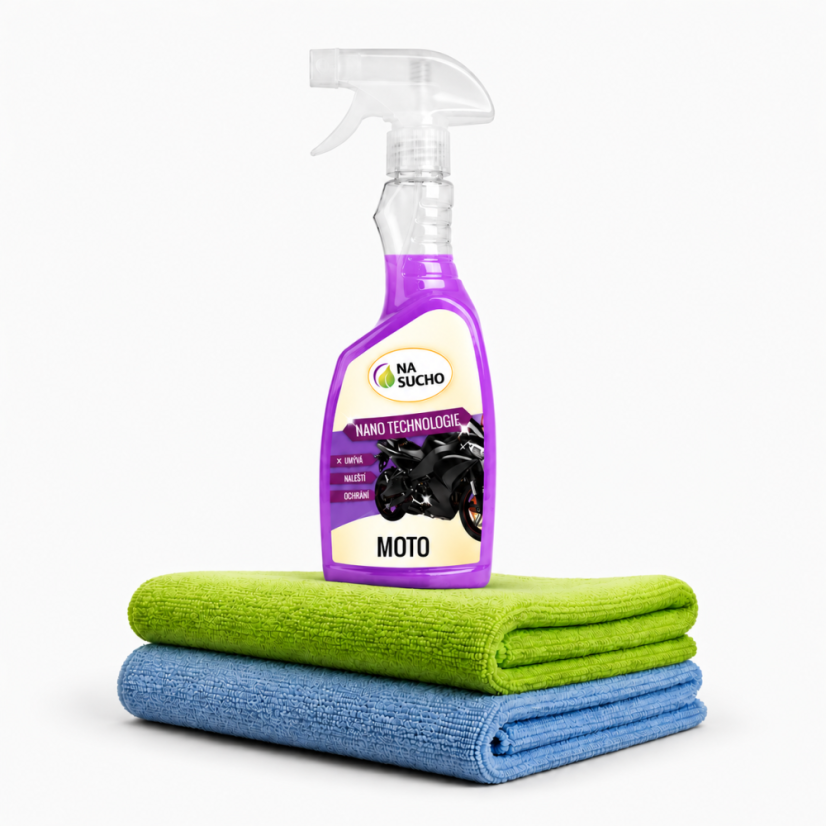 Ultra nano čistič moto 500ml + 2x utěrka Ultra nano čistič moto 500ml + 2x utěrka